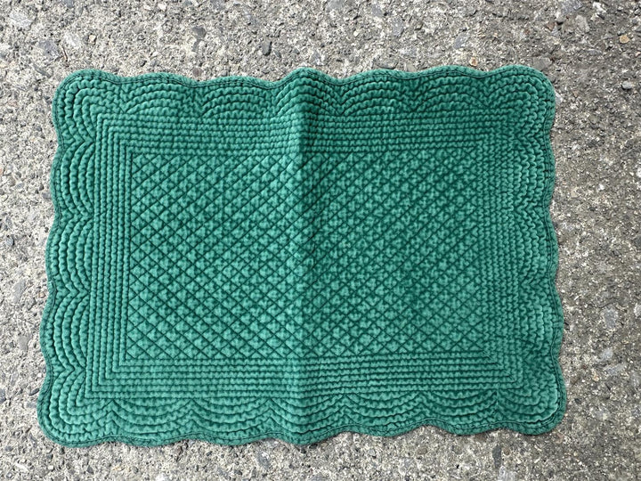 Spisebrikke avlang velur 35x50 cm  Bright green