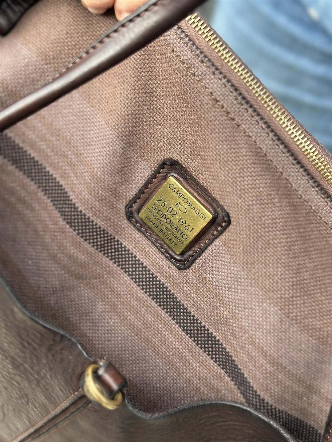 Shopping grande vacchetta bag brown