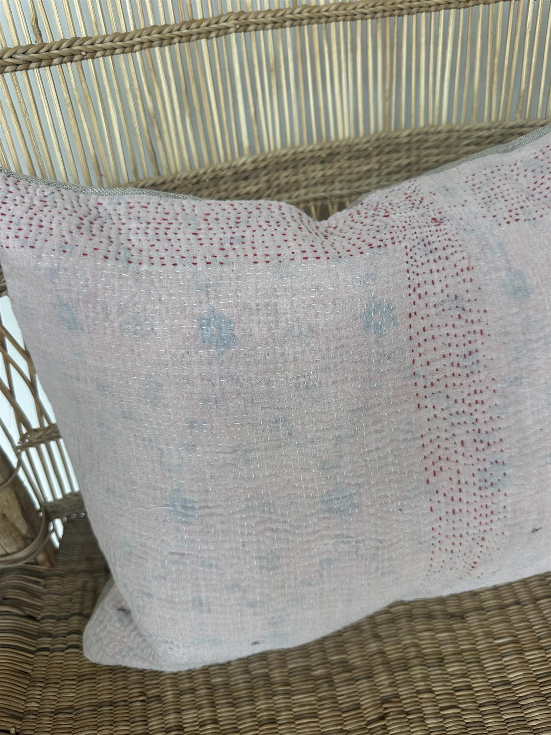 Putetrekk vintage kantha 30 x 40 cm Nr 77