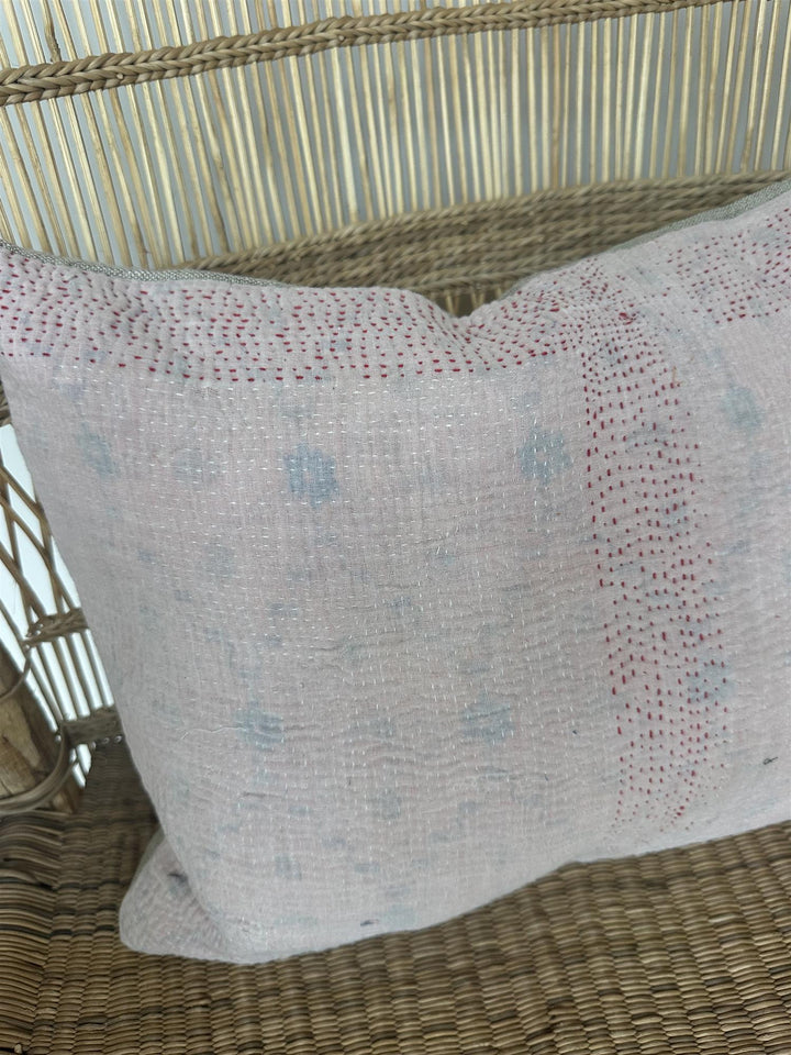 Putetrekk vintage kantha 30 x 40 cm Nr 77