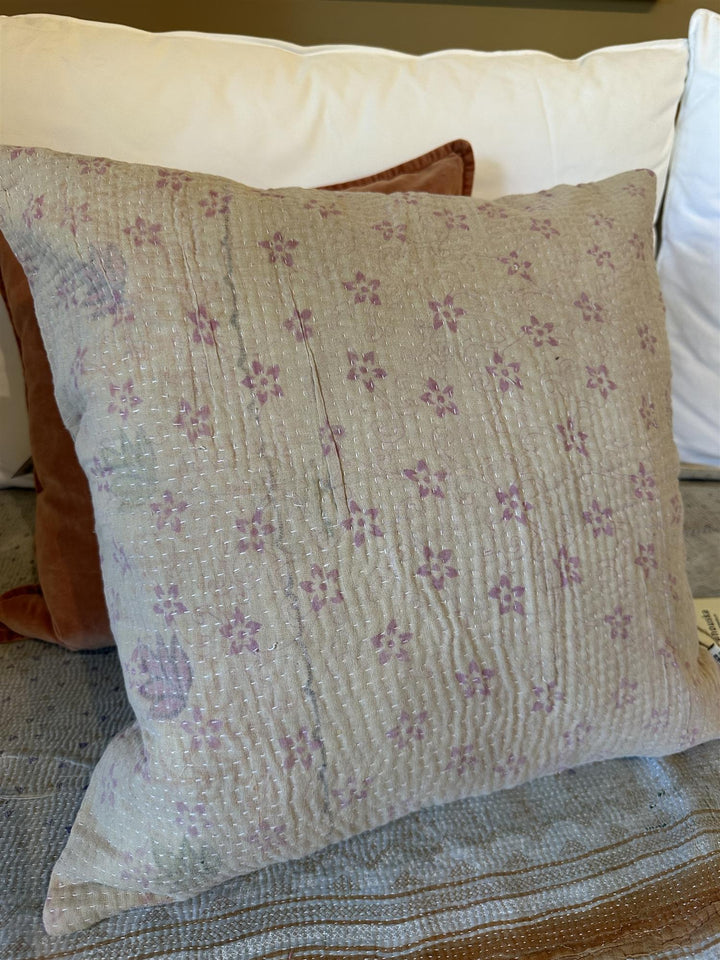 Putetrekk vintage kantha 50x50 cm Nr 123