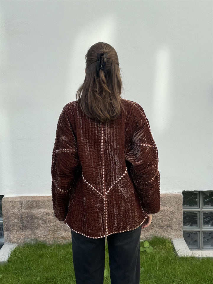 Erika jakke velur brun