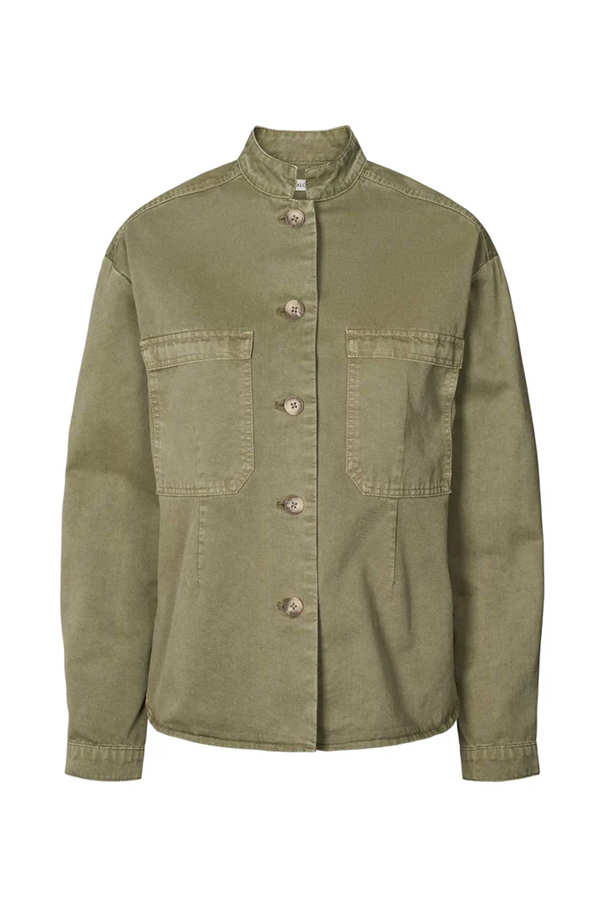 Jozephine canvas light shirtjacket burnt olive