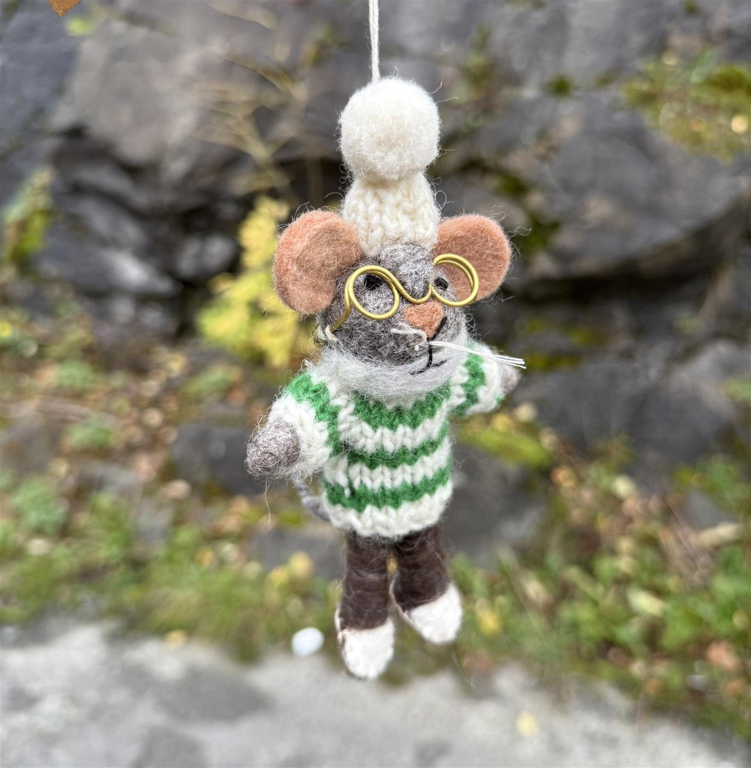 Juletrepynt bestefar med tøffel