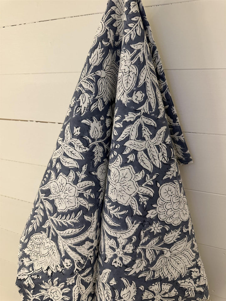 Kjøkkenhåndkle blue blokkprint