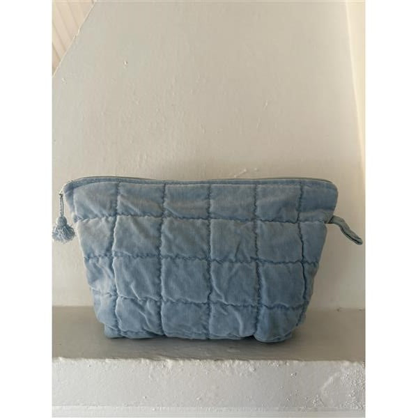 Toalettmappe velur Crystal blue