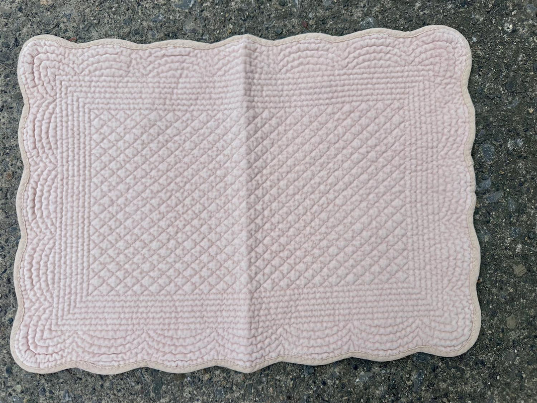 Spisebrikke avlang velur 35x50 cm Powder pink