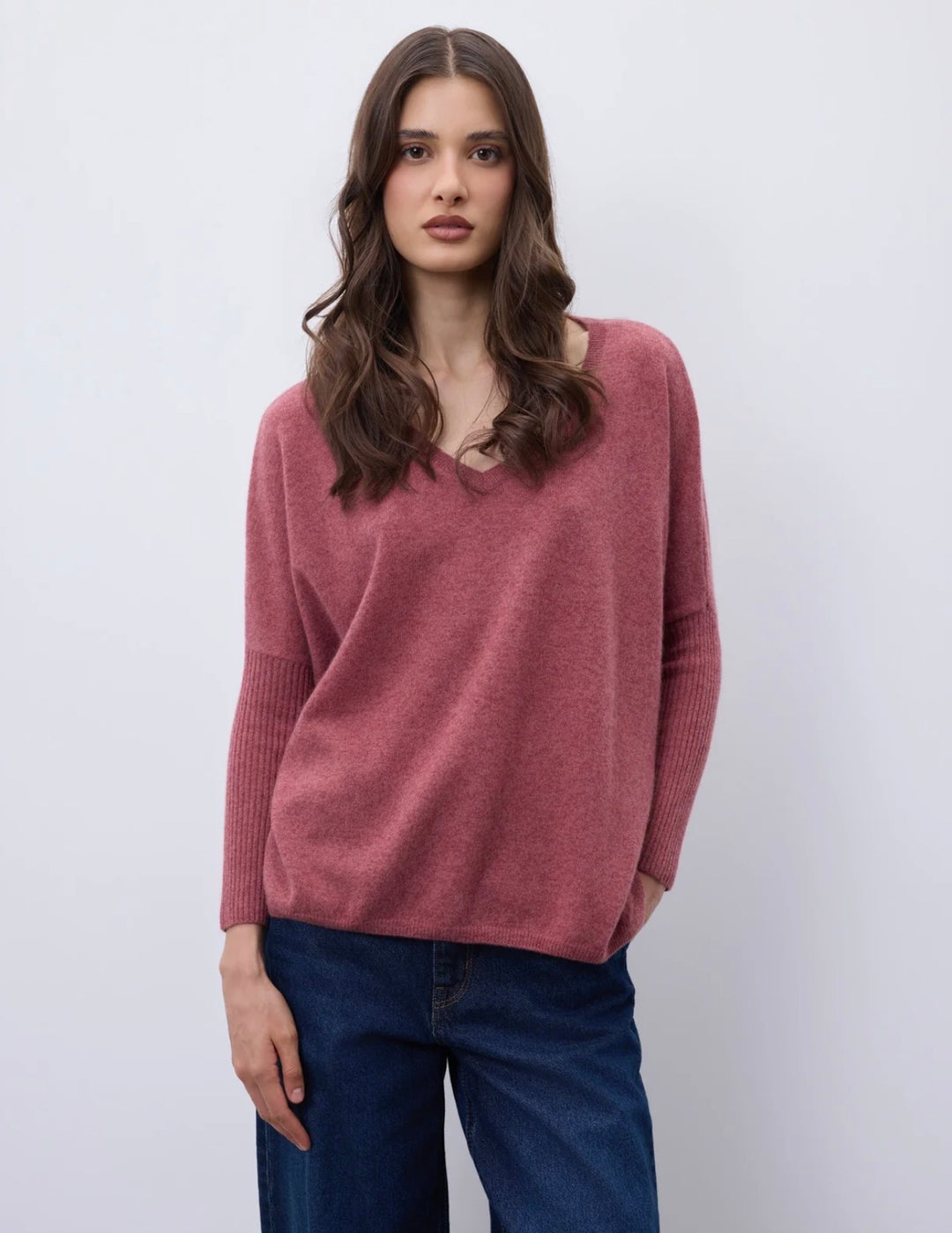 Faustine genser 100% cashmere old rose