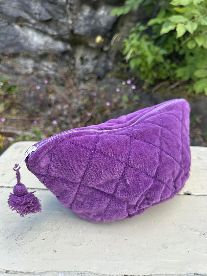 Sminkepung velur 15xH10 cm Plum