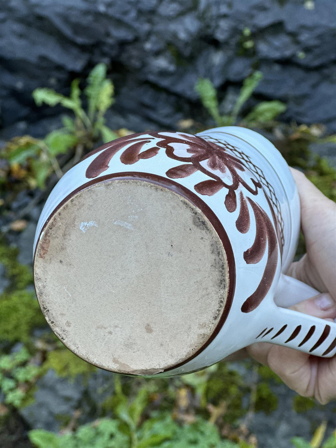 Vintage mugge H: 14 cm