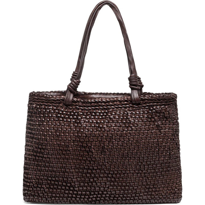 Shopper skinnveske brown