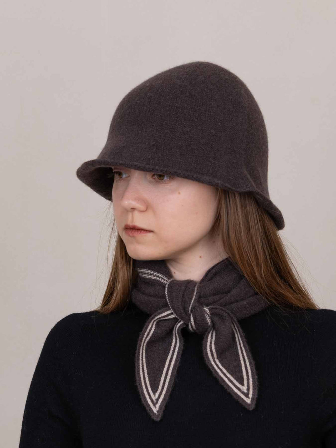 Skjerf 100% cashmere cacao