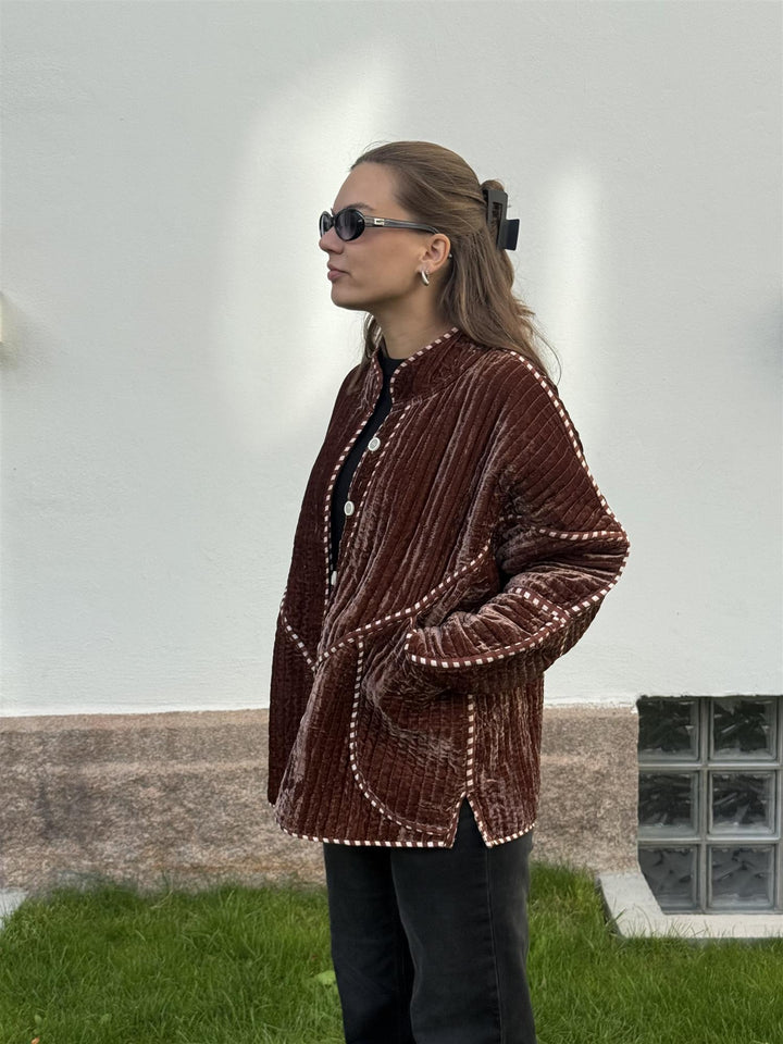 Erika jakke velur brun