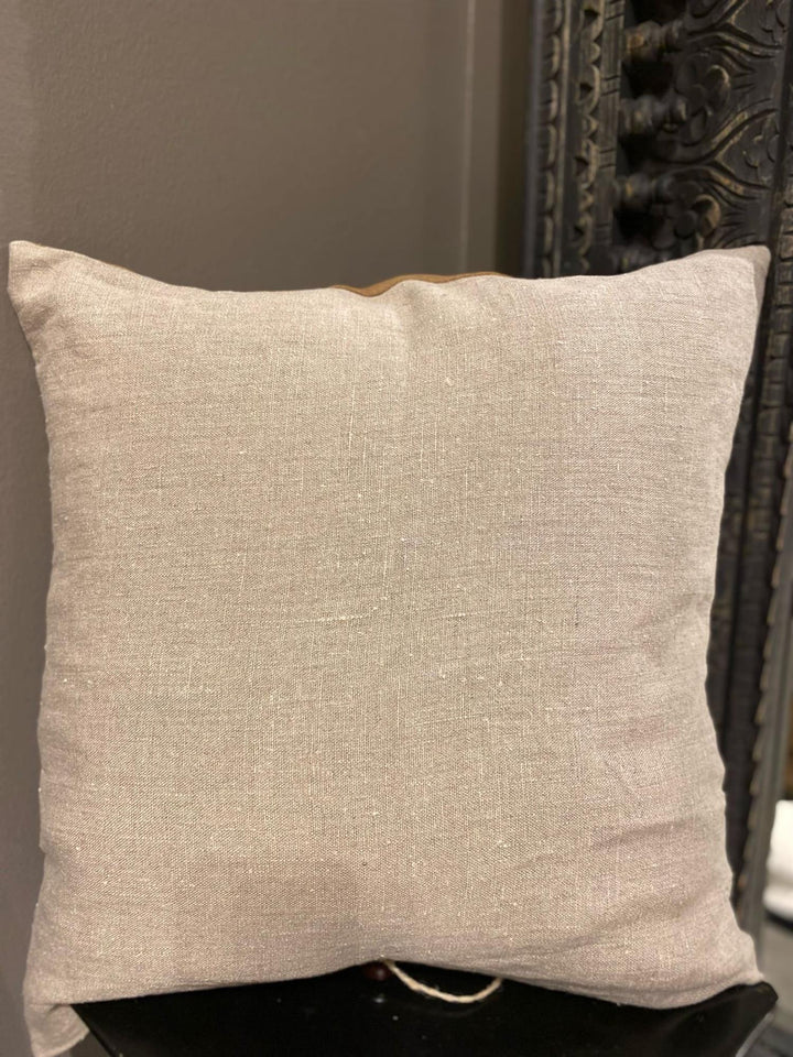 Putetrekk vintage 50x50 cm ensfarget brun