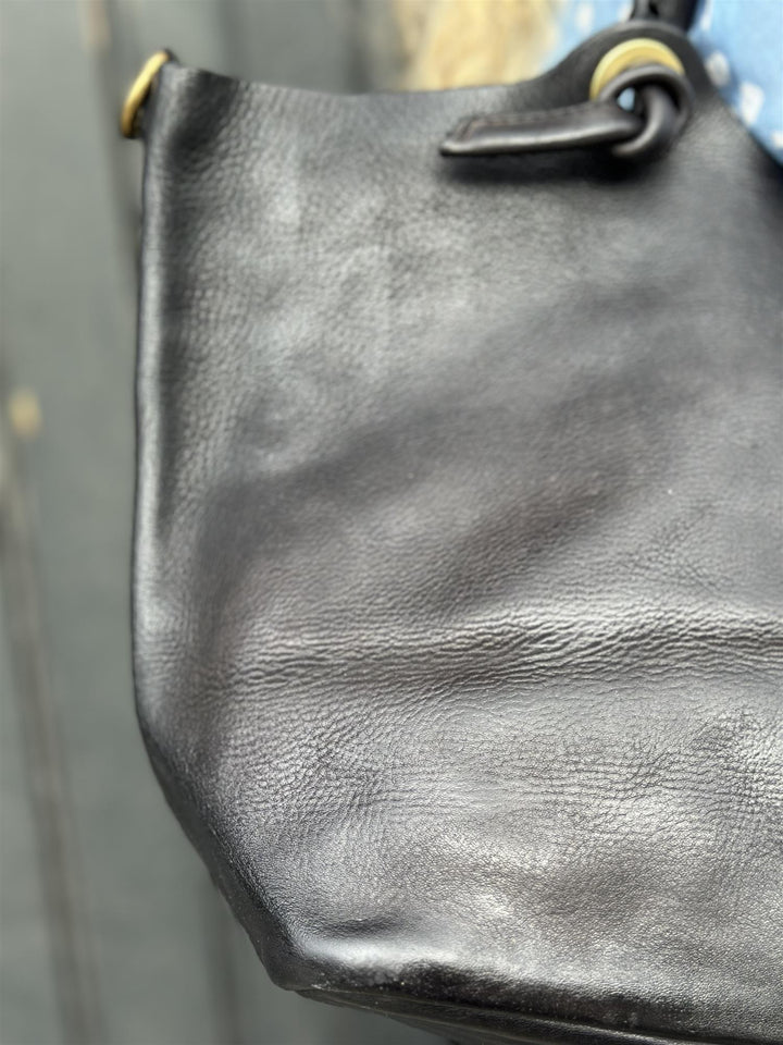 Shopping grande vacchetta bag black