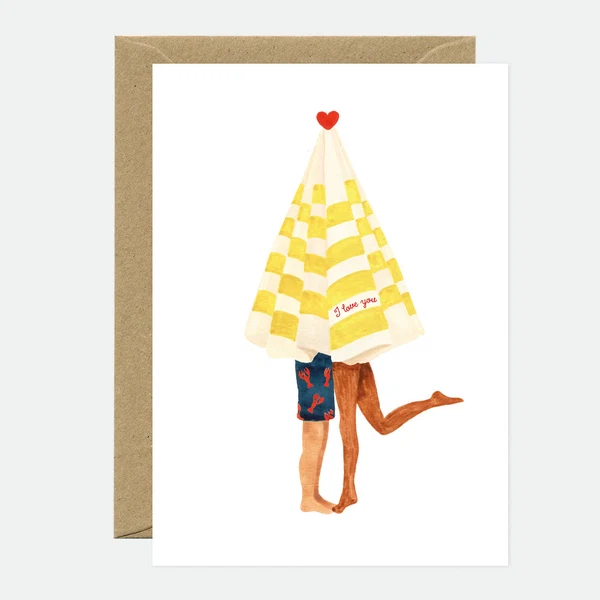 Beach umbrella kort