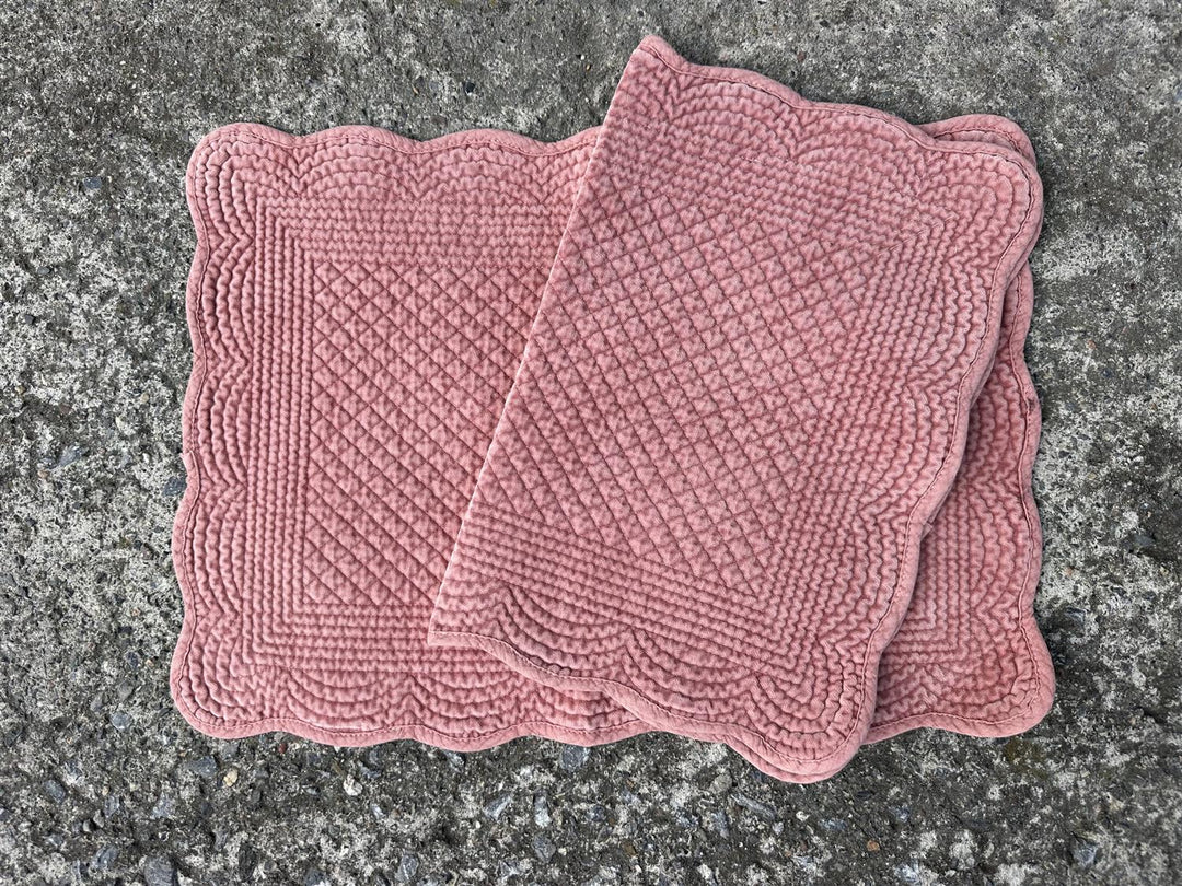Spisebrikke avlang velur 35x50 cm NY Dusty rose