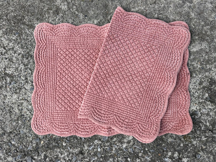 Spisebrikke avlang velur 35x50 cm NY Dusty rose