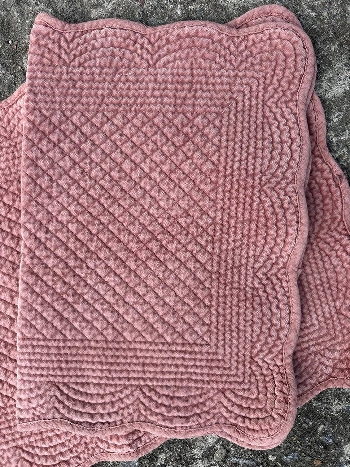 Spisebrikke avlang velur 35x50 cm NY Dusty rose