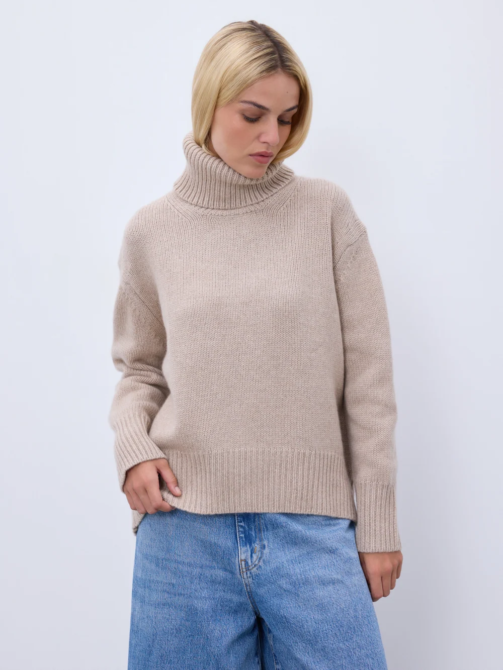 Audrey cashmere genser sandstone