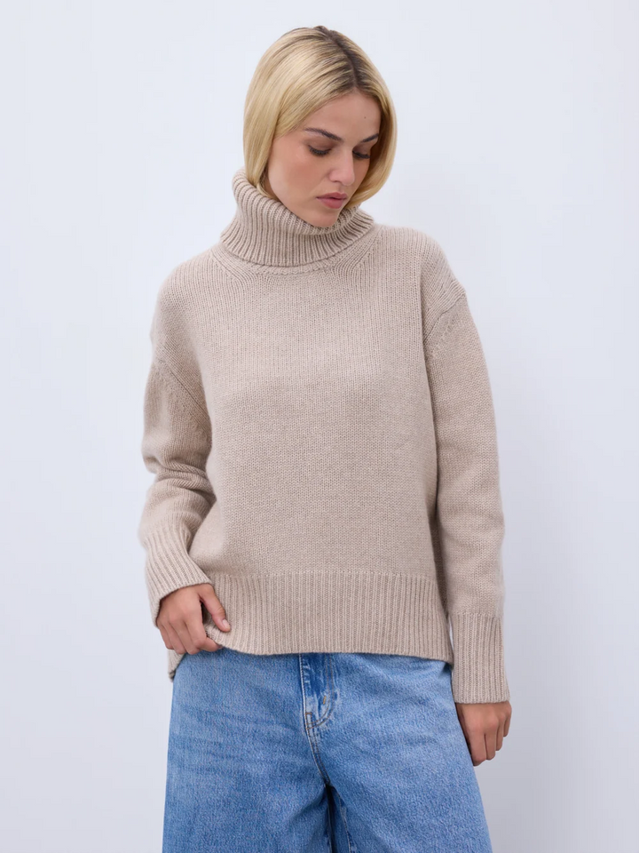 Audrey cashmere genser sandstone