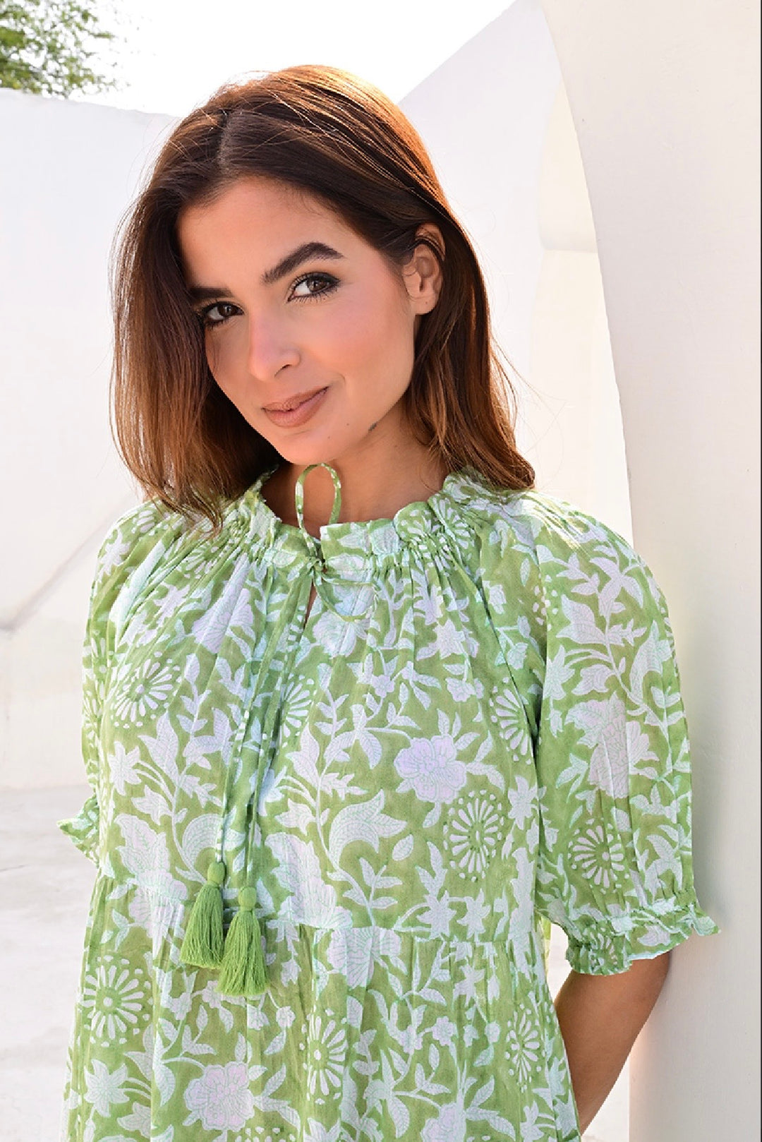 Lyon kjole lang grass green