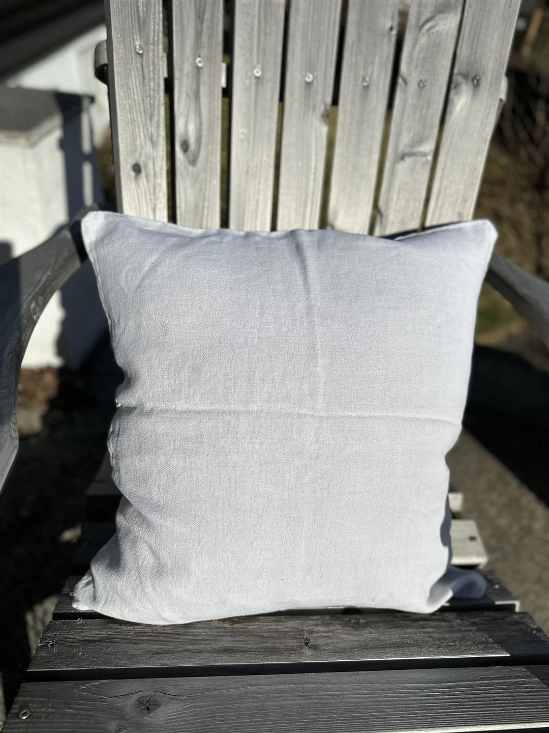 Putetrekk 100% lin m/knapper 50 x 50 cm lightest grey