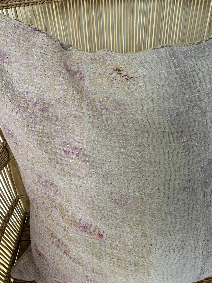 Putetrekk vintage kantha 50x50 cm Nr 109