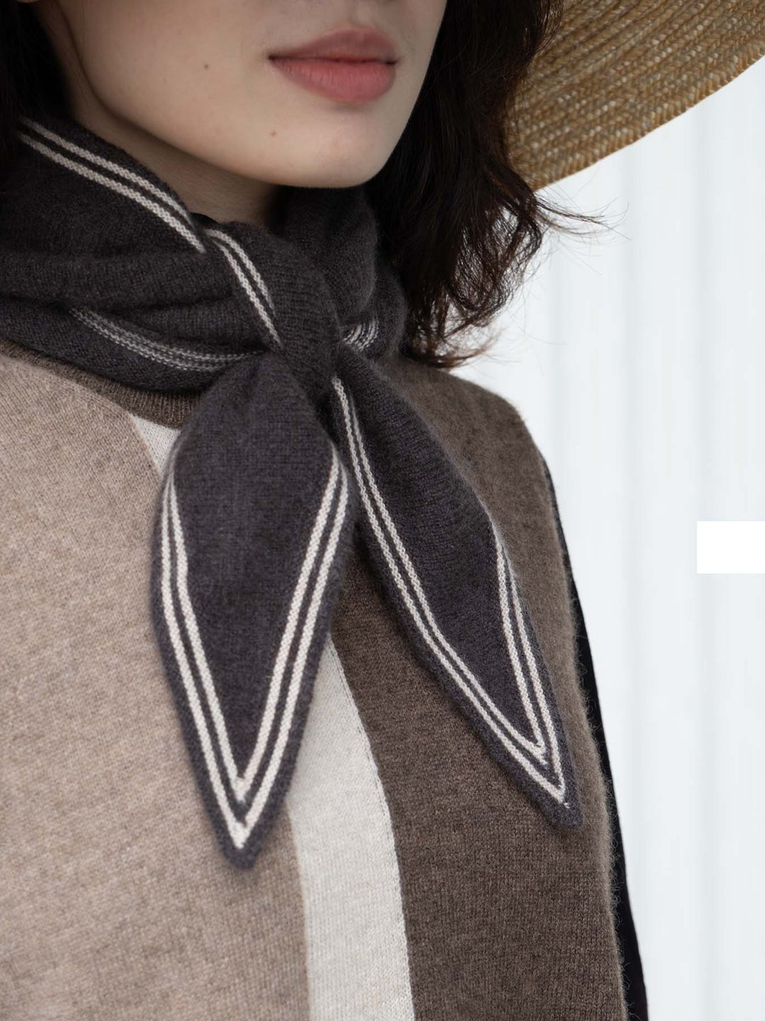 Skjerf 100% cashmere cacao