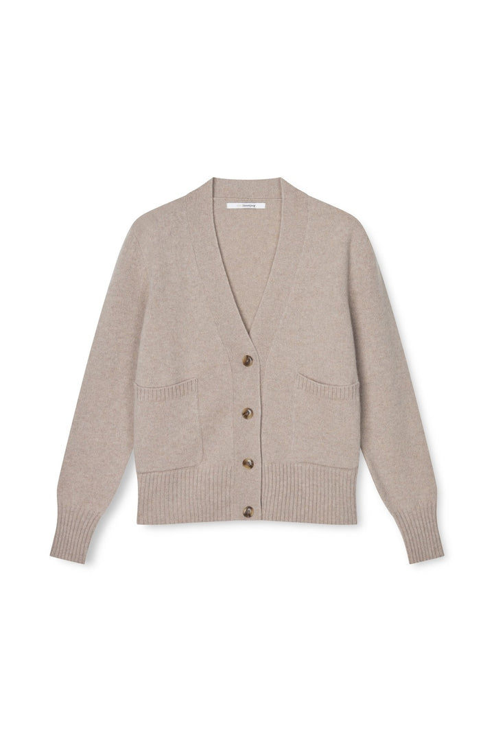 Carole strikkejakke light sand