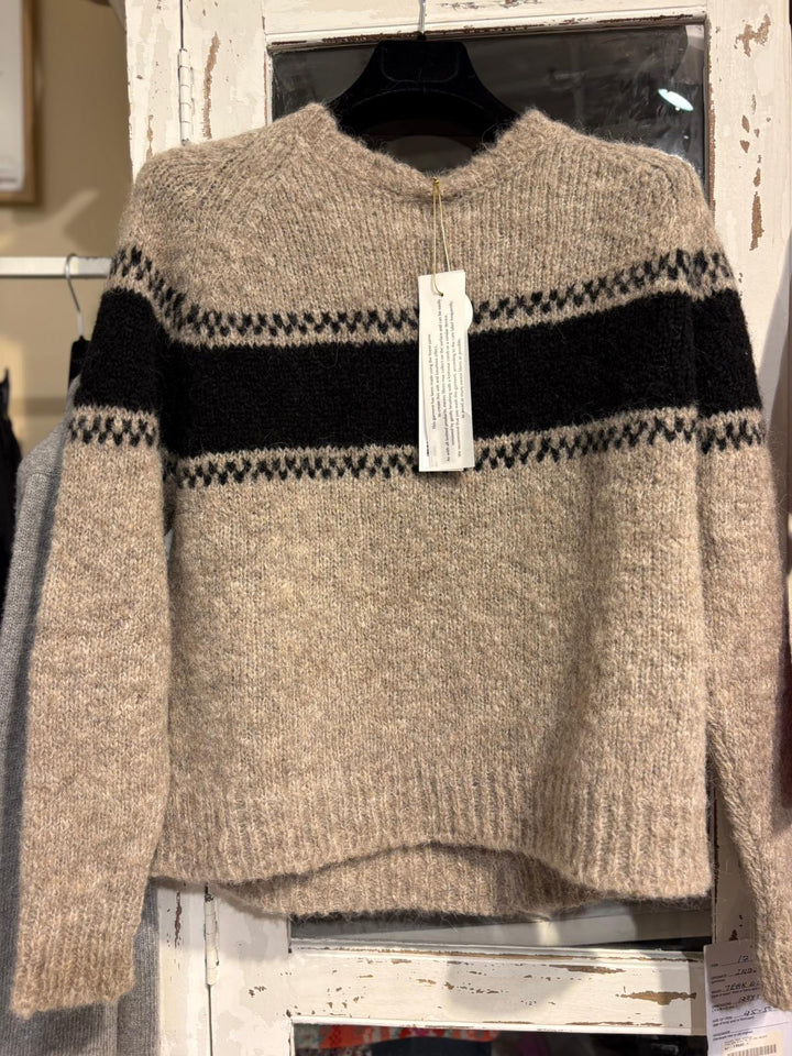 Colette genser light sand/black
