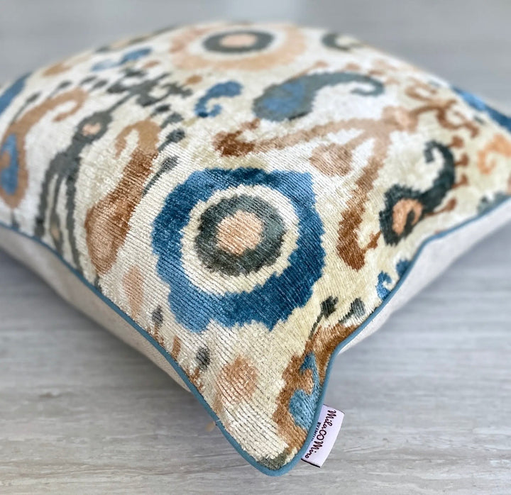 Velvet ikat putetrekk soil 50 x 50 cm