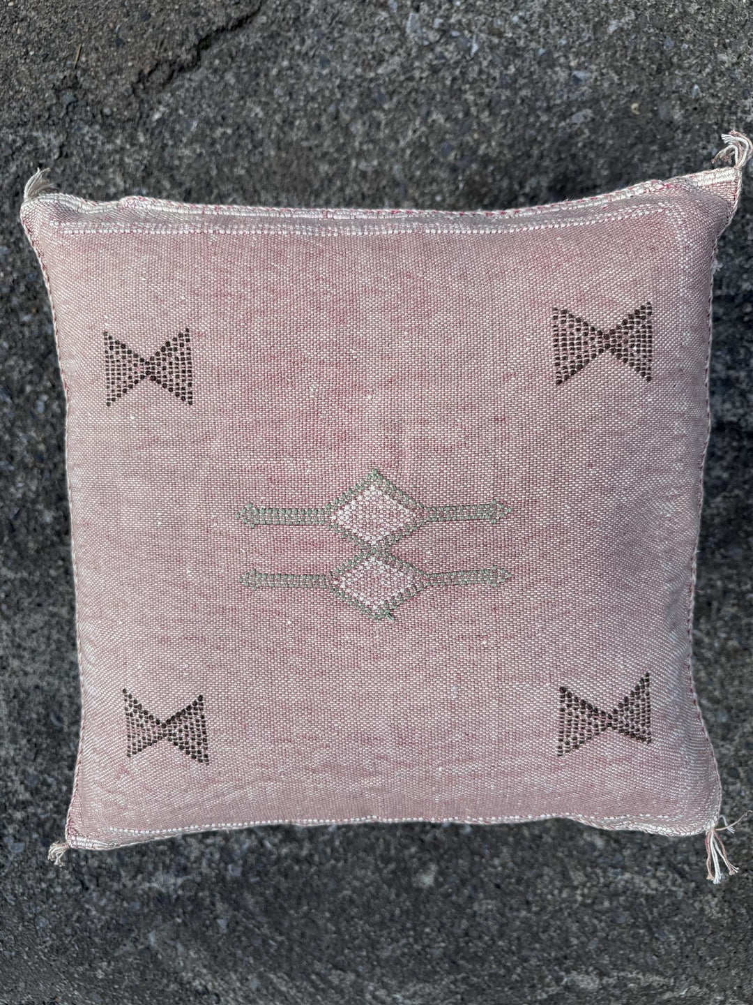 Putetrekk kaktus silke 50 x 50 cm rosa m brunt og grønt ønter