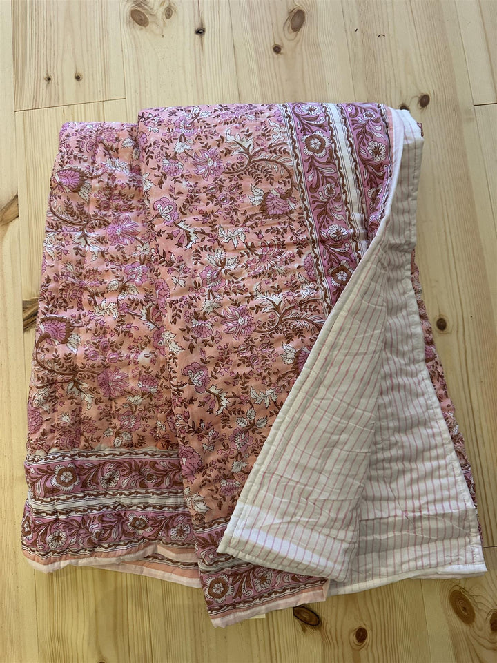 Quilt Fleur pink 150 x 250 cm