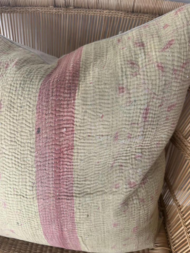 Putetrekk vintage kantha 50x50 cm Nr 106