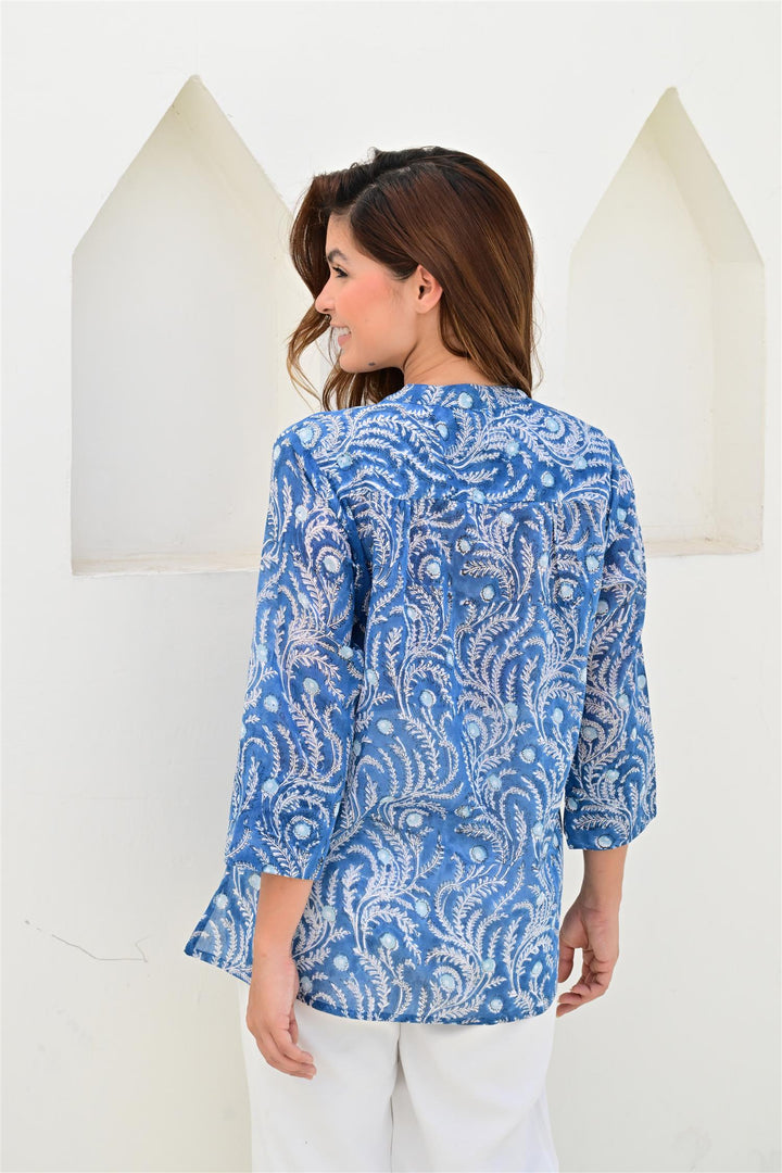 Bandol bluse biser blue