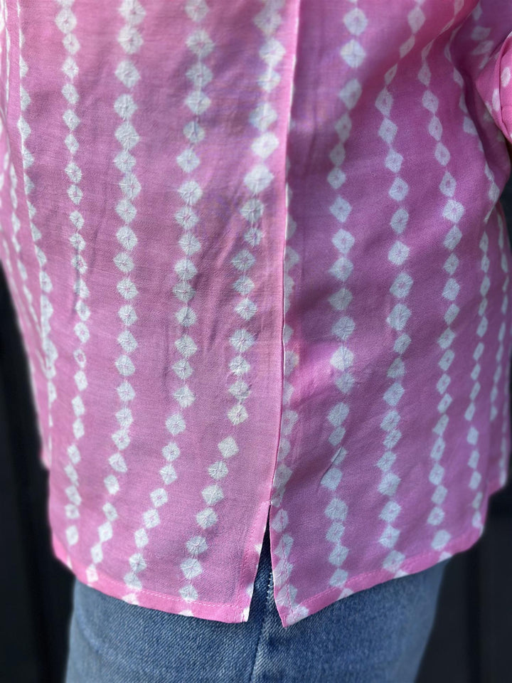 Cecilie bluse bandani pink