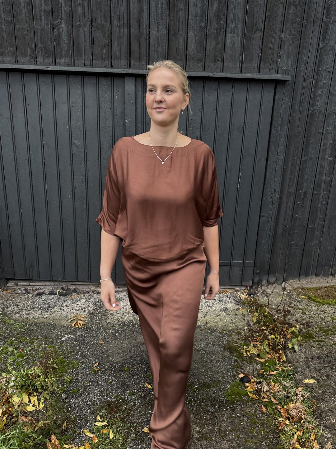 Erika topp brun