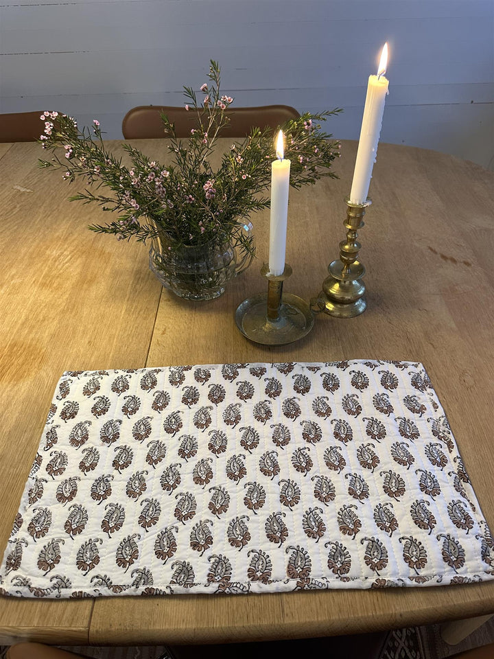 Spisebrikke Alice avlang blokktrykket