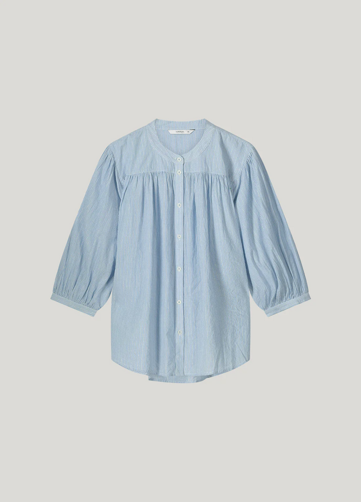 Bluse micro stripe powder blue