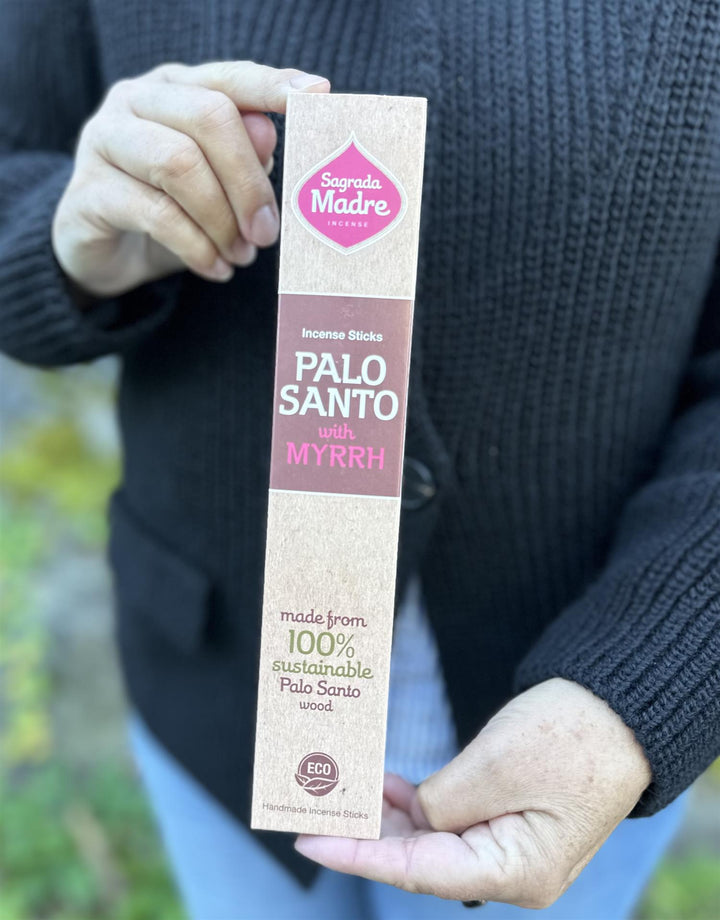 Røkelse palo santo og myrrah 8 stk