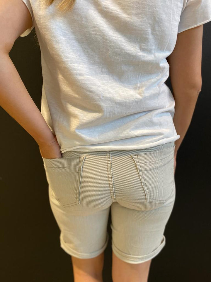 Sienna shorts denim stripe hazelnut