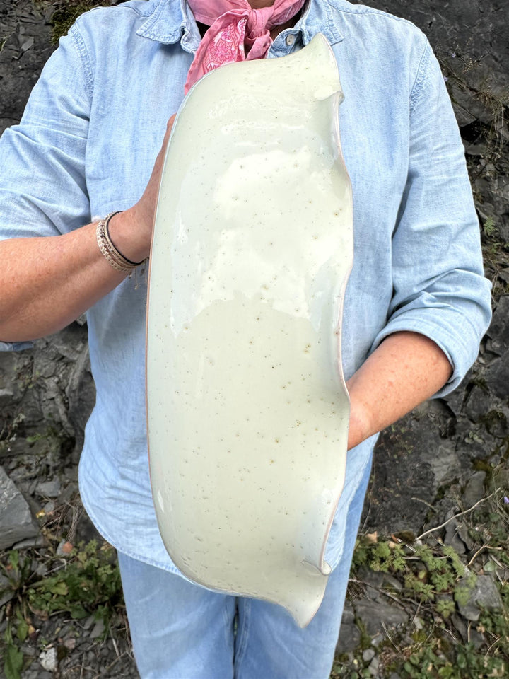 Rund ildfast form Ø: 31 cm krem