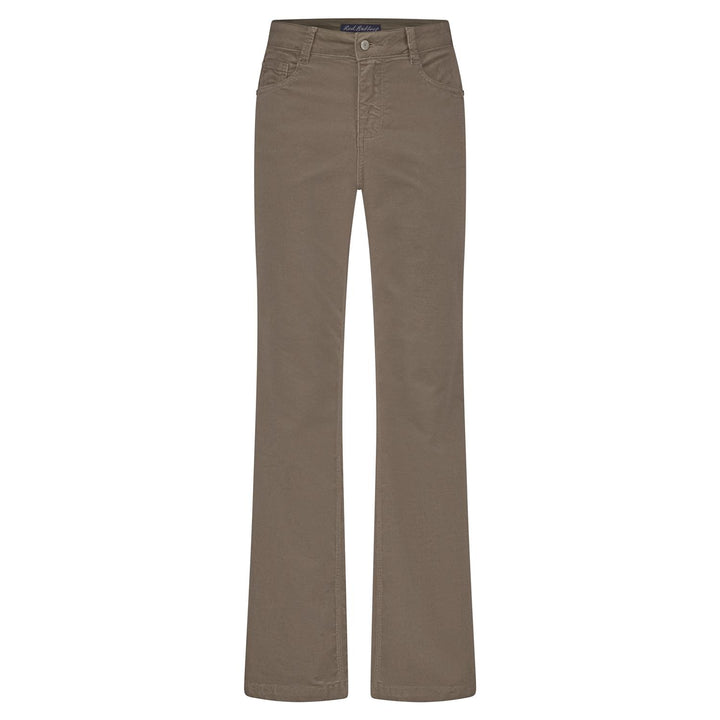 Claudette smalstripet cordfløyel warm taupe