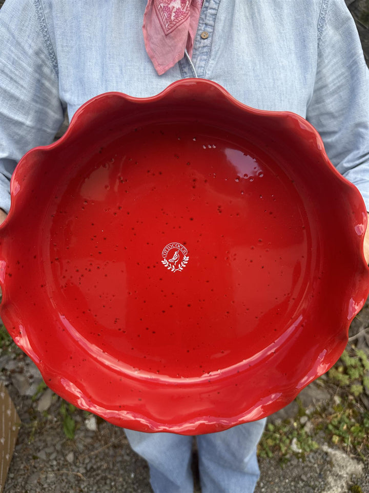 Rund ildfast form Ø: 31 cm rød