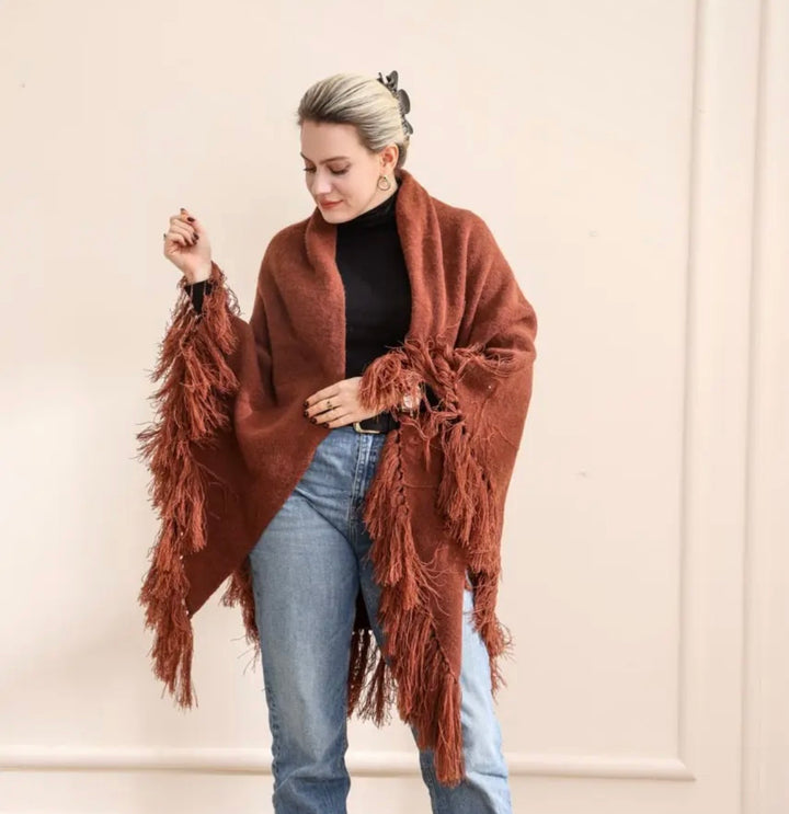 Emilie Poncho Terracotta