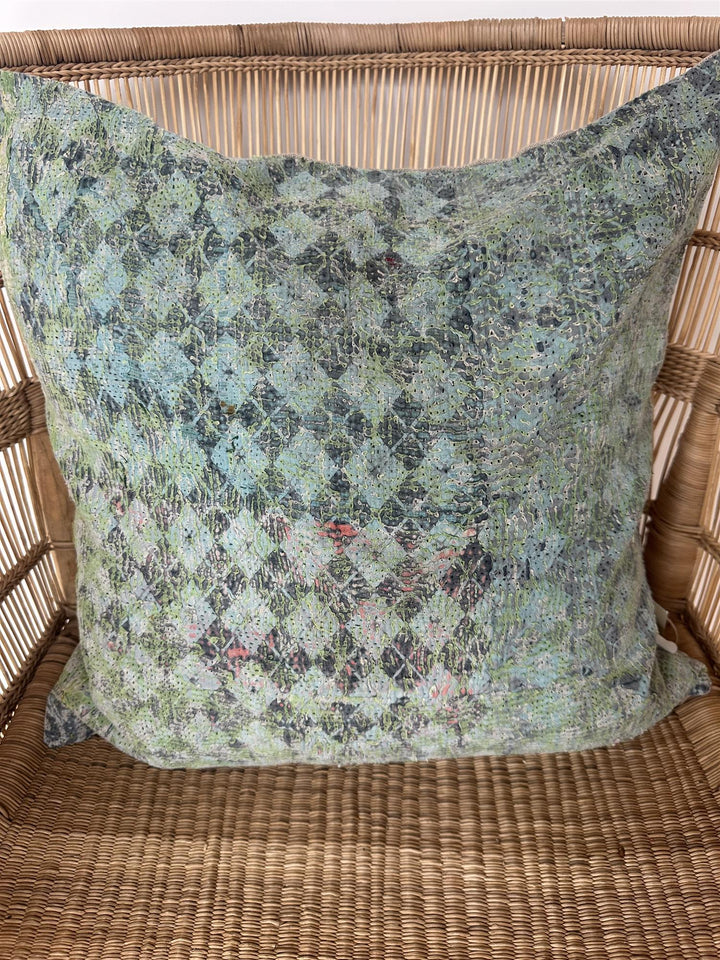 Putetrekk vintage kantha 50x50 cm Nr 108