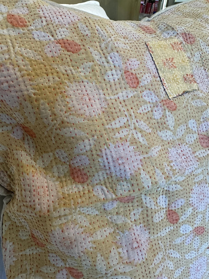 Putetrekk vintage kantha 60 x 60 cm Nr 24