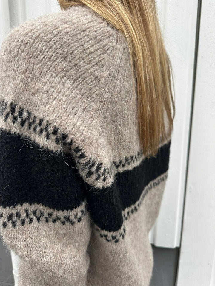 Colette genser light sand/black