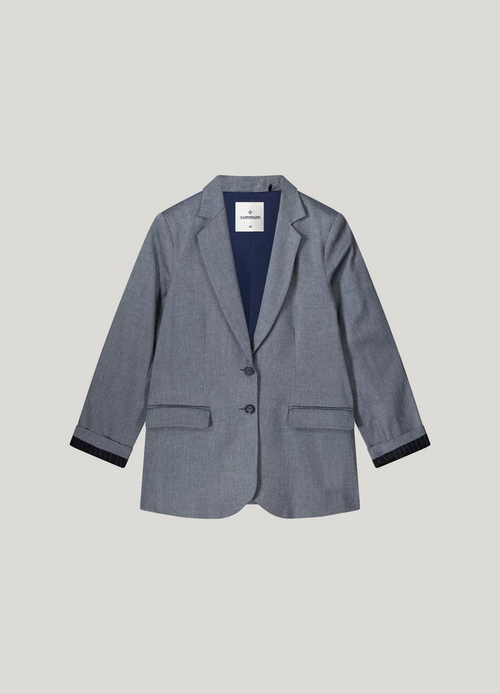 Blazer linen twill navy noir